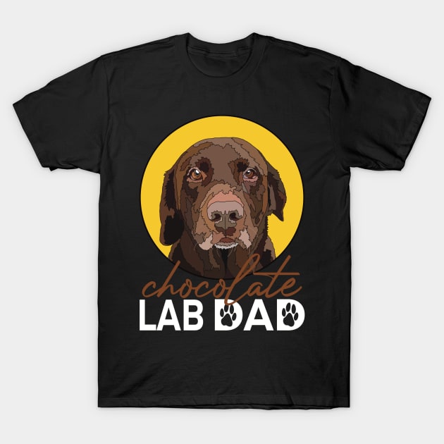 Chocolate Labrador Dad T-Shirt by Jo_aRty